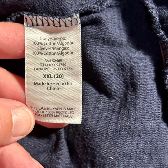 Time and Tru navy Blue Tiered Dress - Picture 6 of 7